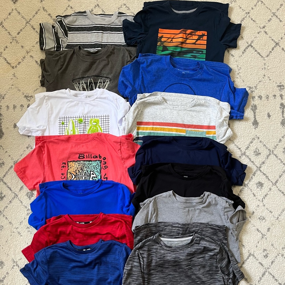 14 boys shirts- size 10-12 and 12-14
